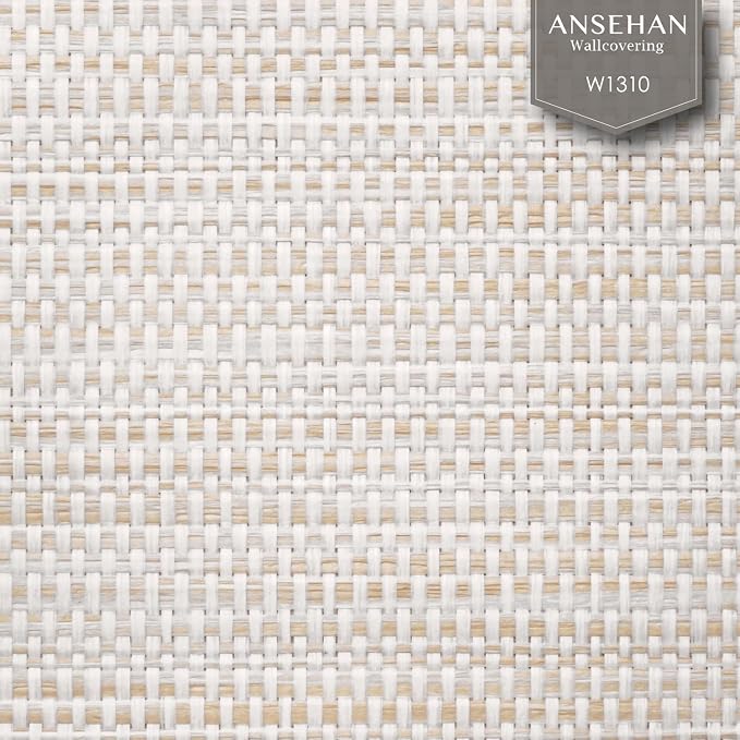 Ansehan Grasscloth Textured Wallcovering W1310 Oxford, Non Prepasted Natural - Image 9