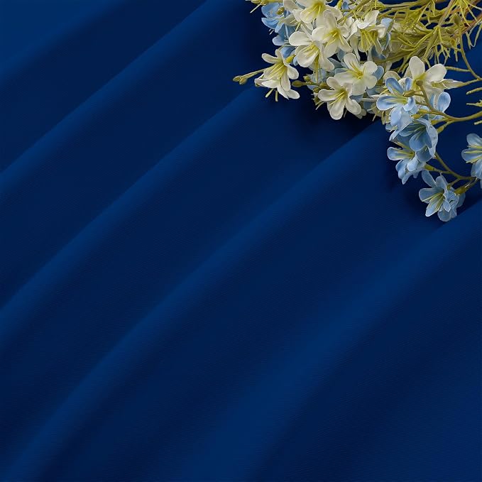 CUCRAF Royal Blue Blackout Curtains 72 inch Length 2 Panels Set, Rod Pocket - Image 6