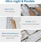 COMSTICKC 3D Faux Brick Wall Panels Peel and Stick, Small Size Self Adhesive - Image 5