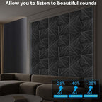 8 Pack Self-Adhesive Soundproof Wall Panels, 1.2lb/ft³ High Density, Thicker - Image 5