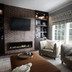 EverStone Aged Brick Faux Brick Panel, 46 7/8"W x 27"H x 1 1/4"D, Merlot Color - Image 11