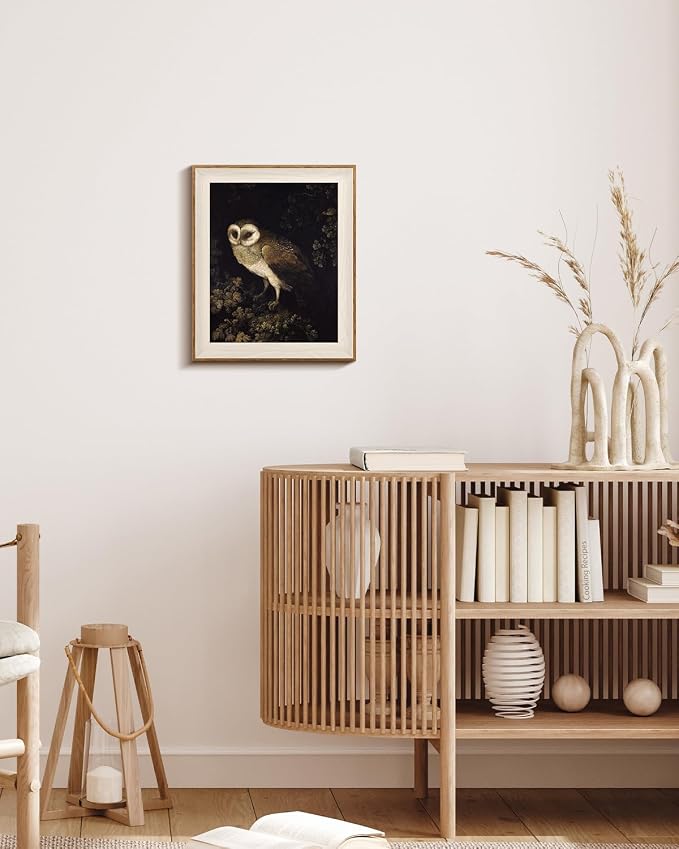 VIYYIEA Framed Wall Art for Living Room, Owl Canvas Prints, Vintage Home Decor - Image 5