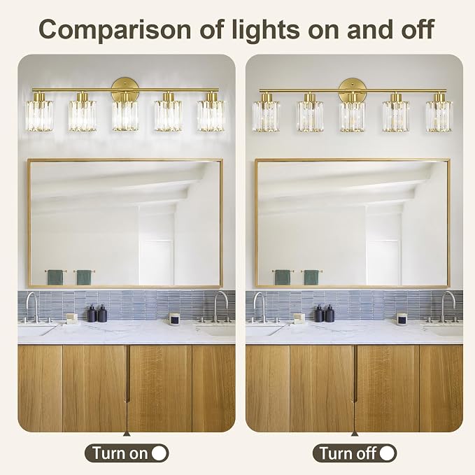 Crystal Bathroom Light Fixtures, Bathroom Lighting Fixtures Over Mirror - Image 7