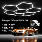 31-Lights LED Hexagon Honeycomb Shop Light, 800 Lumens Super Bright 7-Hex DIY - Image 3