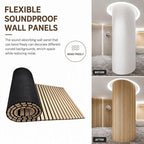 94.5 x 23.6 in Acoustic Wood Wall Panels, 3D Flexible Soundproof Wall Panels - Image 6