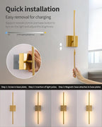 KDG Cordless Wall Sconces Set of 2, Wireless 5200mAh Rechargeable Battery - Image 4