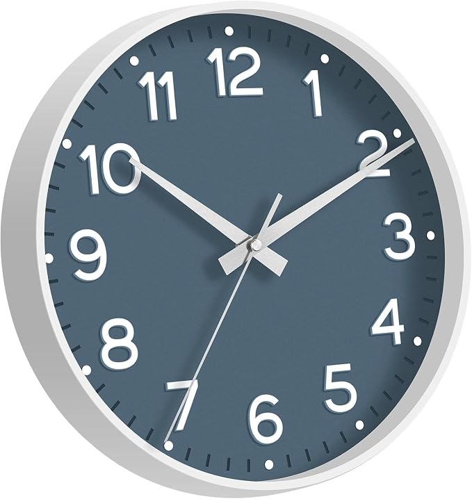 Roymnie Wall Clock 10 Inch Silent Wall Clocks Battery Operated-Modern Non - Image 8