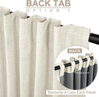 100% Blackout Shield Linen Blackout Curtains - Image 3