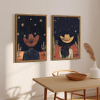 Framed Boho Western Cowboy and Cowgirl Wall Art Set of 2, Vintage Southwestern - Image 9