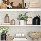 Beige Grasscloth Peel and Stick Wallpaper Beige Contact Paper - Image 5