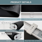 AOSKY Cordless Roller Shades Blackout Blinds - Image 7