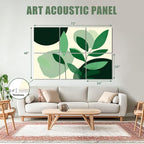 6 Pack Art Acoustic Panels Sound Absorbing Boho Botanical Leaf Orange Green - Image 2