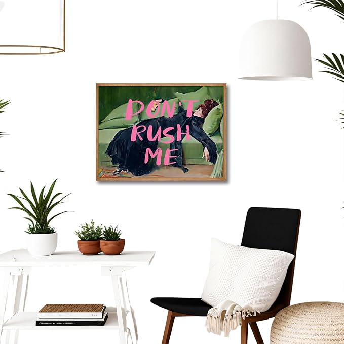 Vintage Eclectic Aesthetic Wall Art Print Don't Rush Me Altered Art Portrait - Image 5