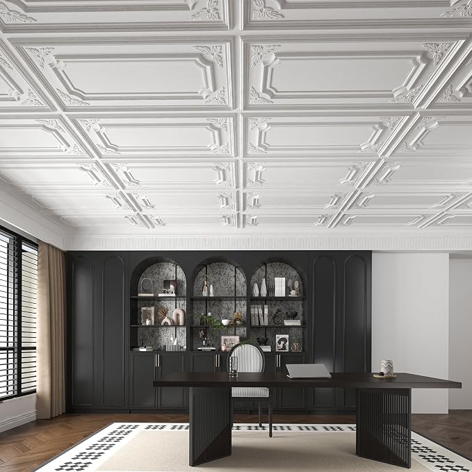 Art3dwallpanels 12 Pack Drop Ceiling Tiles, 2x4 Ft PVC Decorative 3D Wall Panel - Image 4