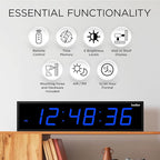 Ivation Oversized Large Digital Wall Clock - Image 6
