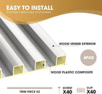 OUZUGIE WPC Acoustic Slat Wall Paneling, Living Room, TV Background, Study Room - Image 4