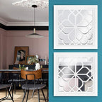 Wocred Set of 2 Mirrors Square Wall Mirror, Gorgeous Rustic Farmhouse Accent - Image 3