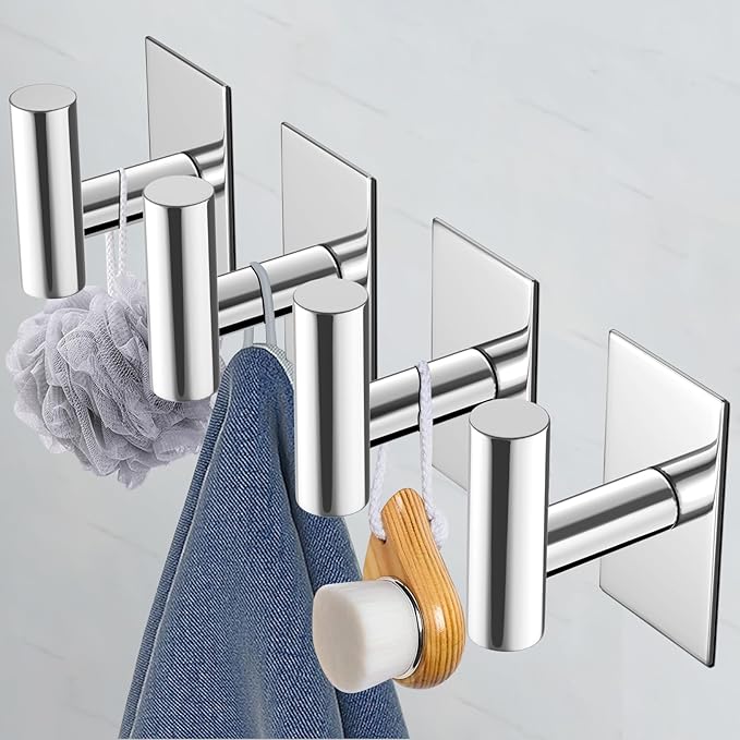 VAEHOLD Wall Towel Hooks, Heavy Duty Sticky Holder Waterproof Towel Hooks - Image 5