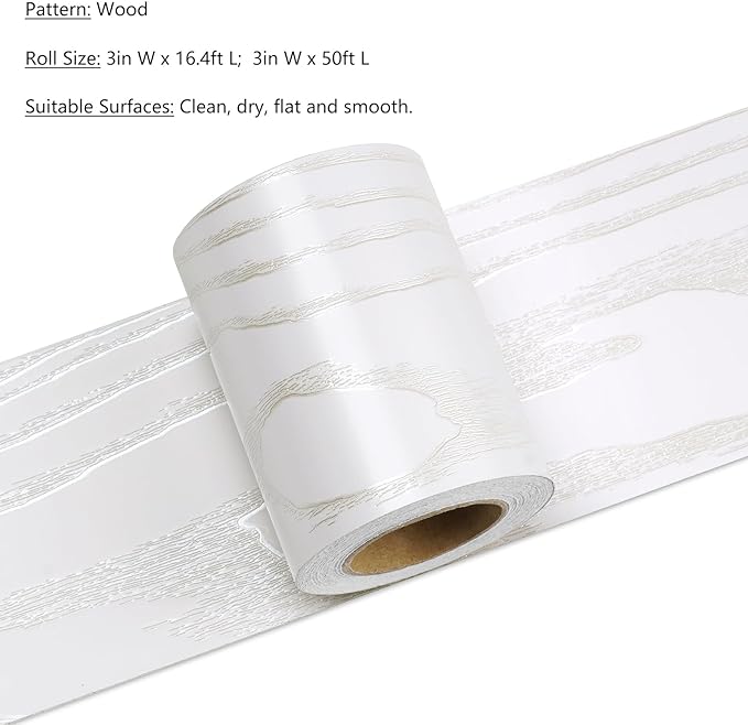 LACHEERY White Oak Wood Border Wallpaper Peel and Stick Bathroom Mirror Frame - Image 2