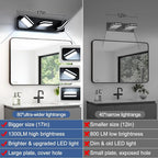 360° Rotate LED Dimmable Bathroom Vanity Light Fixtures, 1300LM Acrylic Matte - Image 8