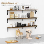 Forbena Floating Book Shelves for Wall Set of 3, 36 Inches Long Wall Bookshelf - Image 4