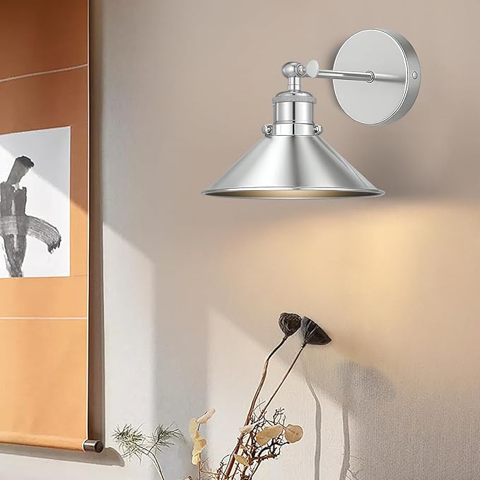 Battery Operated Wall Sconce Set of 2, Vintage Wireless Wall Sconces - Image 7