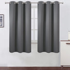 LEMOMO Grey Blackout Curtains 42 x 63 Inch Length/Set of 2 Curtain by Lemomo