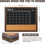 4 THOUGHT Chalkboard Calendar Corkboard Combo - Image 4