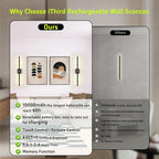 iThird Wall Sconce Battery Operated Wall Light: 10000mAh Wireless Wall Sconces - Image 9