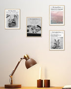 iHery Small Framed Trendy Coastal Cowgirl NewsPaper Wall Art Prints, Western - Image 4