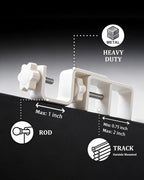 Mimiio No Drill Curtain Rod Brackets - Image 5