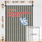 100% Blackout Room Divider Curtains Sets Grey W100 x L84 in 1 Panel No Drill - Image 2