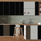 Black Peel and Stick Wallpaper Slight Velvety Feeling Woven Fabric Grasscloth - Image 6