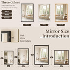 Syndra Black Wood Frame Bathroom Mirror, Waterproof Slim Deep Frame, - Image 7