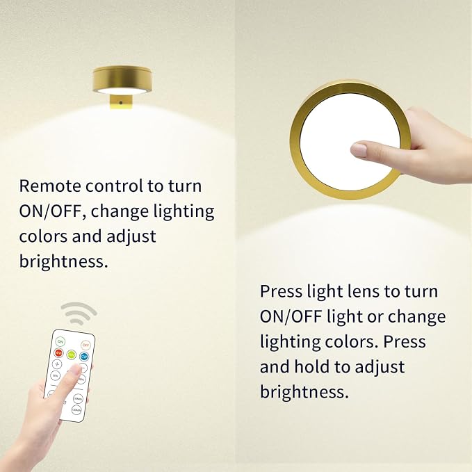 Arixinks Battery Picture Light 3Pack Gold, Wireless Painting Light - Image 4