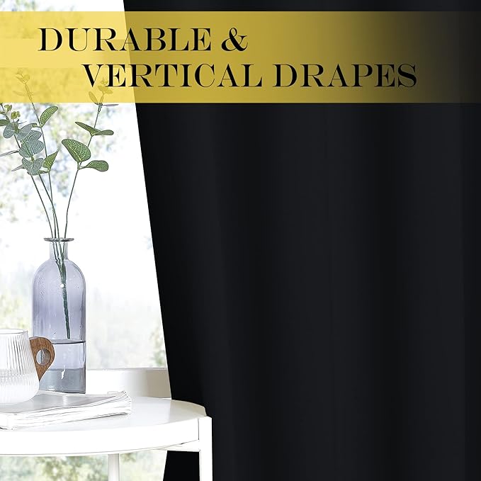 NICETOWN Black Curtain Drape for Bedroom - Image 5