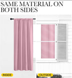 NICETOWN Kitchen Curtains, Short Blackout Curtains & Drapes, Rouge Pink - Image 5
