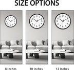 HZDHCLH Wall Clock Black, Silent Wall Clocks Battery Operated 8 Inch Modern Non - Image 3