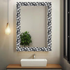 IVN Wallpaper Border Black White Stone Pattern Design 4x196 Inch Peel and Stick - Image 4