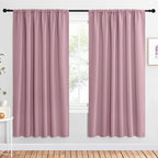NICETOWN 2 Panels Blackout Curtains, Rod Pocket Window Curtains Room Darkning by NICETOWN