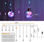 Color Changing Wishing Ball Curtain Lights, 9.8 x 3.3 FT RGB LED Fairy Light - Image 6