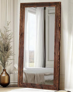 Full Length Mirror 76"x34" Solid Wood Frame Floor Large Mirror - Image 4