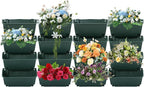 16 Pack Vertical Garden Planter, 13 inch Wall Mounted Planter by kunghei