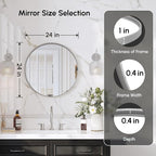 USHOWER Brushed Nickel Bathroom Mirrors - Image 4