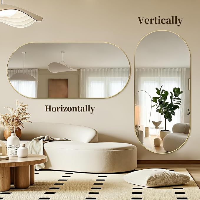 Oval Full Length Mirror, Ultra-Clear Explosion-Proof Dressing Mirror, Simple & - Image 7