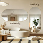 Oval Full Length Mirror, Ultra-Clear Explosion-Proof Dressing Mirror, Simple & - Image 7