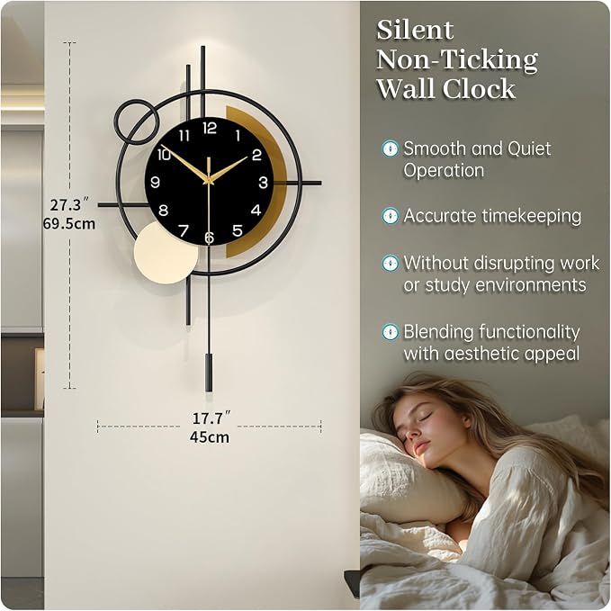 Large Wall Clock for Living Room Decor Modern Wall Clock - Image 4