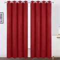 LEMOMO Blackout Curtains 66 x 84 inch/Bright Red Curtains Set of 2 by Lemomo