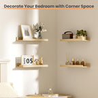 upsimples Floating Shelves for Wall, Wall Shelves for Decor Storage Set of 6 - Image 2