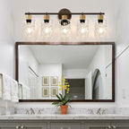 MOKATNG Bathroom Light Fixtures, 5-Light Coastal Vanity Lights - Image 7